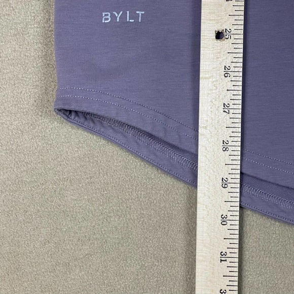 BYLT Shirt Adult Small‎ Purple Short Sleeve Tee Crew Neck Drop Cut Preppy Mens - Picture 7 of 9